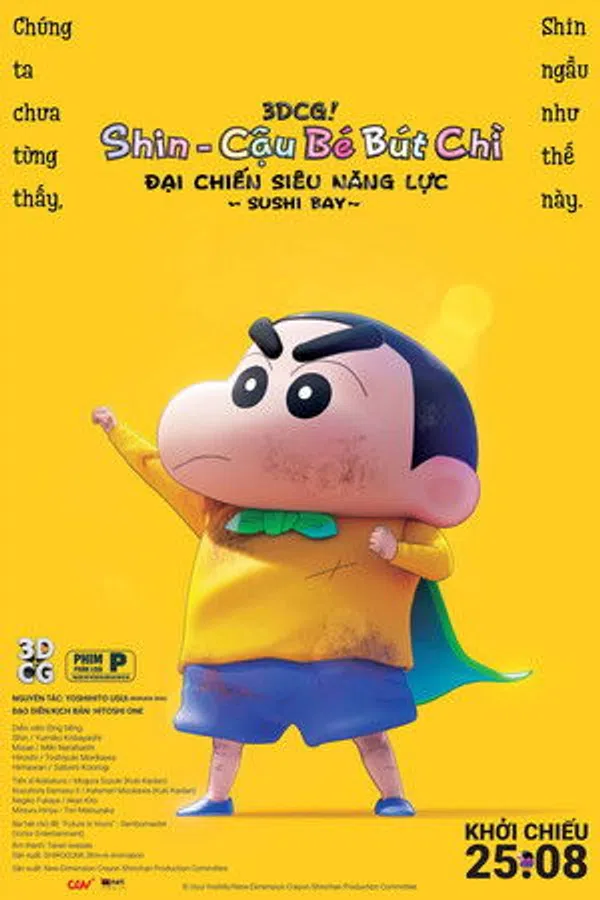 Xem Phim Shin - Cậu Bé Bút Chì 31: Đại Chiến Siêu Năng Lực ~ Sushi Bay ~ Vietsub HD Online